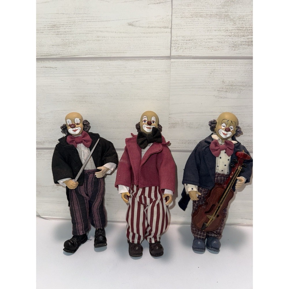 Orchestra Clown Figures Sammler Collection‎ Lot Of 3 Violinist , Conductor